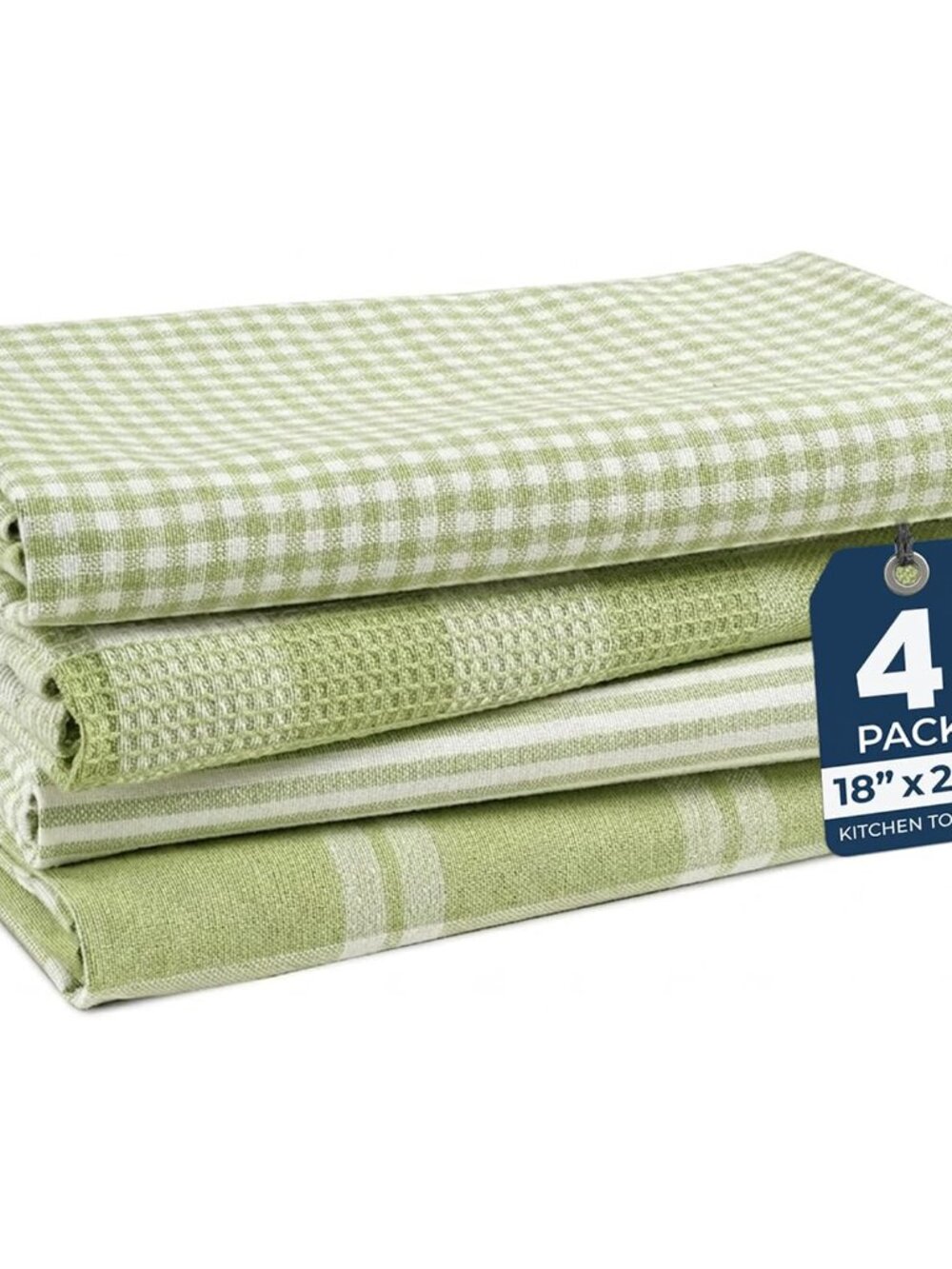 Cotton Dish Towels for Kitchen Quick Drying, Durable 4 Pack